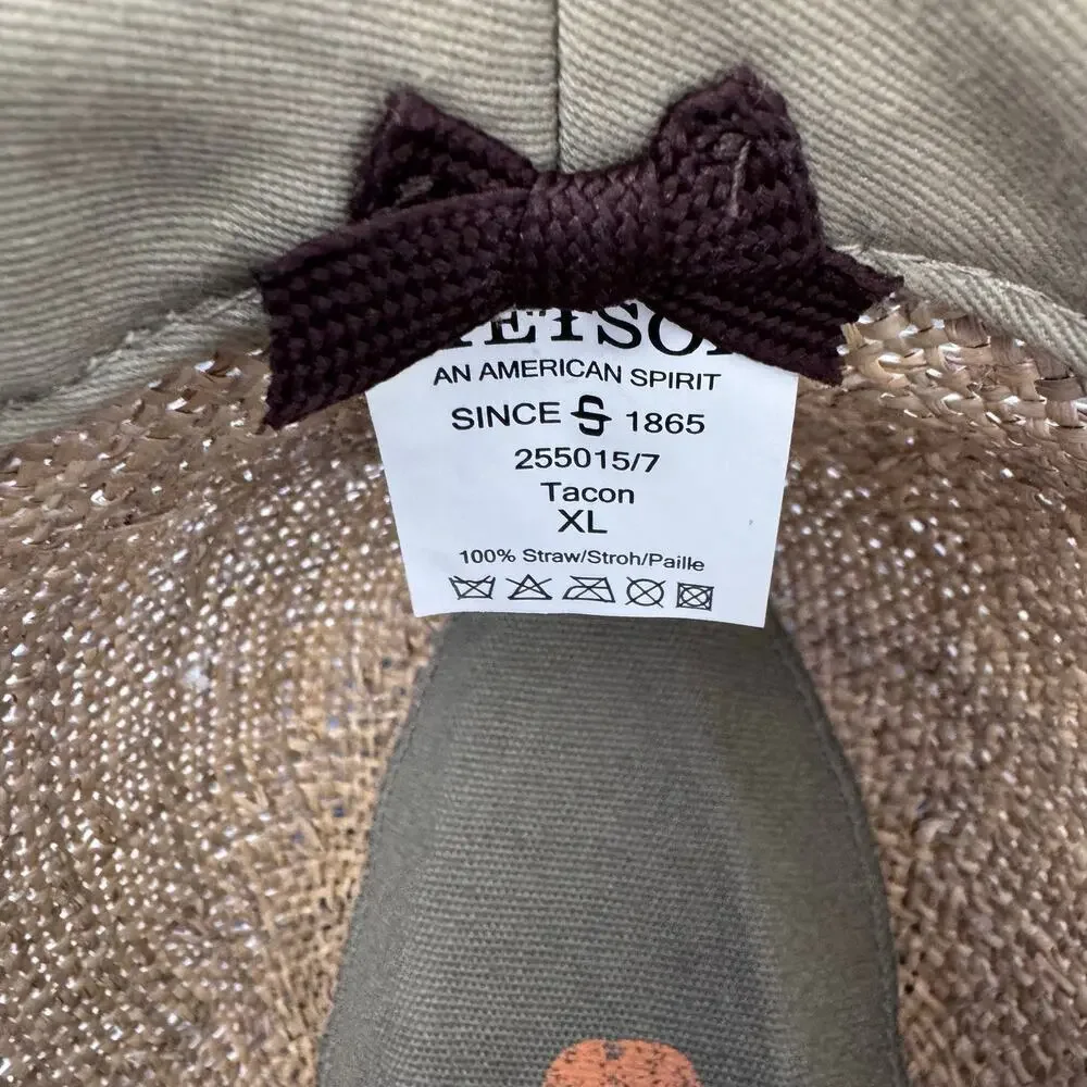 STETSON Tacon Seagrass Traveller Hat Men’s XL Preppy Summer Beachy